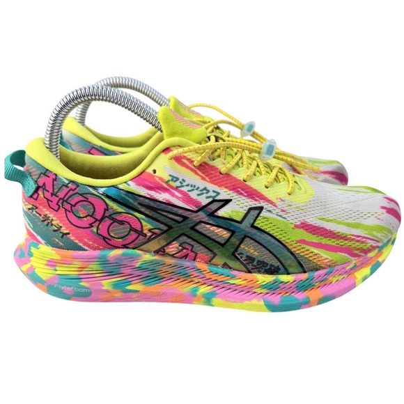 Asics Shoes - Asics Noosa Tri 13 Womens Running Shoes Neon Pink Yuzu Speed Laces 7.5